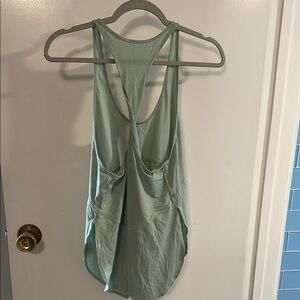 Lululemon Athletica Green Cut Out Relaxed Tank Top